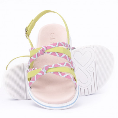 Sandália Infantil Feminina Papete WorldColors Bia - Multicolor