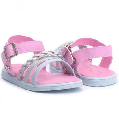 Sandália Infantil Feminina WorldColors Belinha- Rosa Bale/Acqua