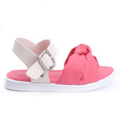 Sandália Infantil Feminina WorldColors Belinha - Coral/Off White