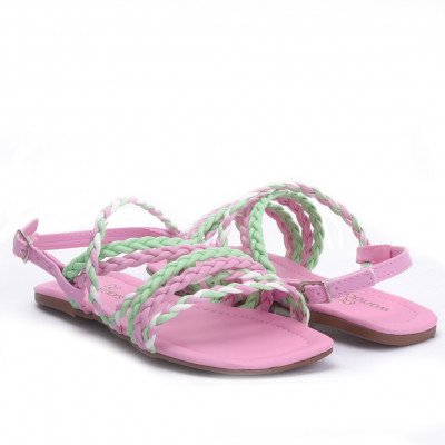 Sandália Infantil Rasteira Flat WorlColors Purple - Bale/Citrino