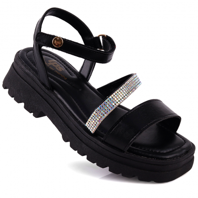 Sandália Papete Feminina Tratorada Gigi WorldColors - Preto