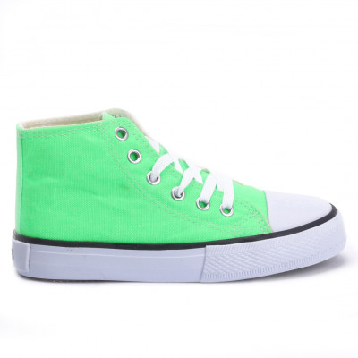 Tênis Feminino Casual Cano Médio Lps Neon - Verde Neon