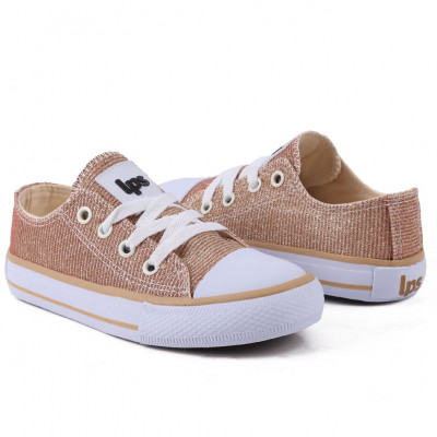Tênis Feminino Casual Com Gliter Lps Star - Gliter Dourado 