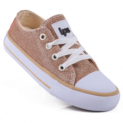 Tênis Feminino Casual Com Gliter Lps Star - Gliter Dourado 