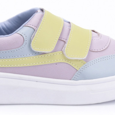Tênis Feminino Casual Recortes Lps Shine - Lilas/Azul/Amarelo