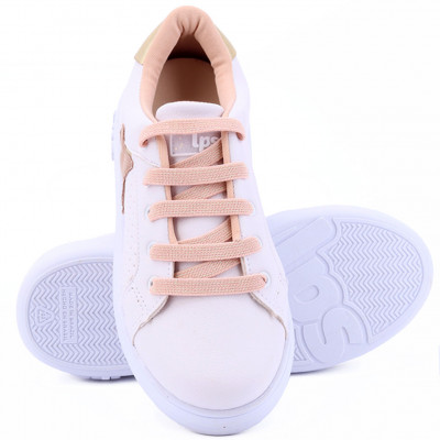 Tênis Feminino Lps Shine by WorldColors - Branco/Dourado