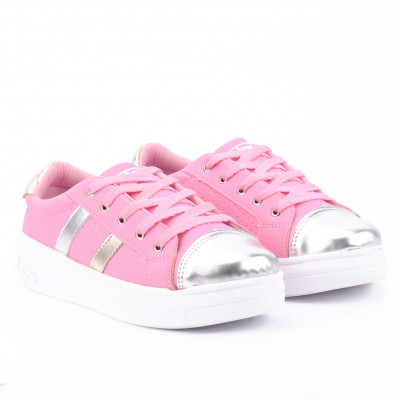 Tênis Feminino Lps Shine by WorldColors - Rosa/Prata