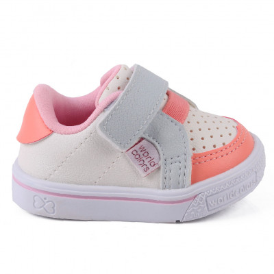 Tênis Infantil Feminino Bebê Confortável WorldColors Docinho - Multicolorido