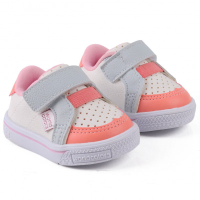 Tênis Infantil Feminino Bebê Confortável WorldColors Docinho - Multicolorido