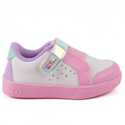 Tênis Infantil Feminino Casual Com Elástico Duda Kids - Multicolorido