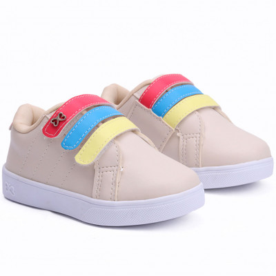 Tênis Infantil Feminino WorldColors Duda Kids - Off White/Multicolor