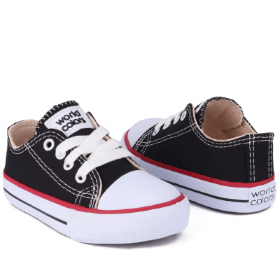 Tênis Infantil Unissex Star Baby Worldcolors - PretoVermelho 717.001-1367