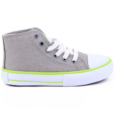 Tênis Feminino Cano Médio LPS STAR BY WorldColors - Gelo/Verde Fluor