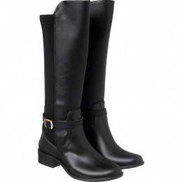 Bota Montaria Infantil Cano Alto Preta com Fivela Lolita WorldColors