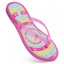 Chinelo Infantil Feminino Acolchoado Sol Kids WorldColors - Pink Gliter