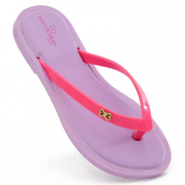 Chinelo Infantil Feminino Acolchoado Sol Kids WorldColors - Lilas/pink