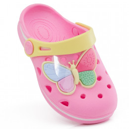 Babuche Infantil Feminino WorldColors Pop Baby - Rosa/amarelo