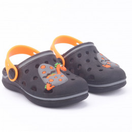 Babuche Infantil Wboys Pop Baby - Preto/Laranja