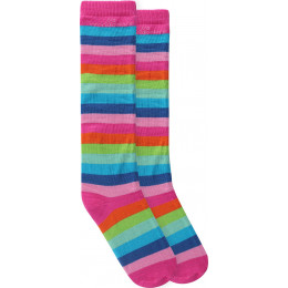 Meia Cano Longo Infantil WorldColors Kids - Listrada Multicolorida (Tam 30 a 36)