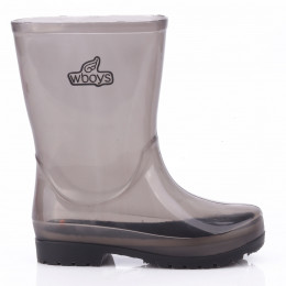 Galocha Infantil WBoys Tom Clear Kids - Preto Translucido