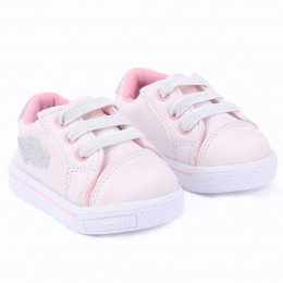 Tênis Infantil WorldColors Docinho Baby - Branco/Rosa 