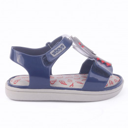 Sandália Papete Wboys Free Baby - Marinho/Cinza/Vermelho