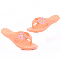 Chinelo Infantil Feminino Ortopédico Sunday WorldColors - Papaya