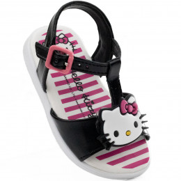 Sandália Infantil Hello Kitty baby by WorldColors - Preto