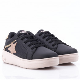 Tênis Feminino Lps Shine by WorldColors - Preto/marfim/ouro