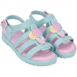 Sandália Infantil WorldColors Lilly Baby - Verde Chá/Rosa