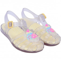 Sandália Infantil WorldColors Lilly Baby - Transparente/Amarelo