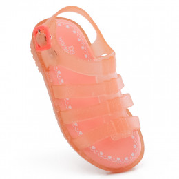 Sandália Infantil WorldColors Drops Baby - Salmao Flower Gliter