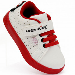 Tênis Infantil Feminino Hello Kitty by WorldColors - Preto/Branco/Vermelho