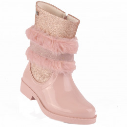 Bota Infantil Feminina Cano Curto 2 em 1 Baby WorldColors - Nude