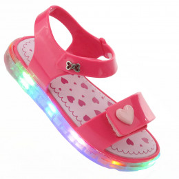 Sandália Papete Infantil Lolipop LED WorldColors Baby - Pink/rosa