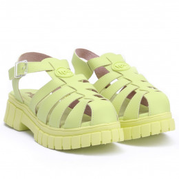 Sandália Fisherman Feminina Plataforma Tratorada WorldColors - Verde Neon 