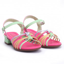 Sandália Infantil Feminina Saltinho WorldColors Paris - Azaleia/Multicolor