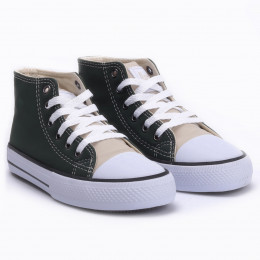 Tênis Feminino Casual Cano Médio Lps Star - Verde Militar