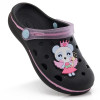 Babuche Infantil Feminino WorldColors Pop Kids - Preto/rosa Gliter