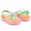 Babuche Infantil Wboys Pop Clear Baby - Transparente/Laranja/Verde Folha