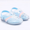 Babuche Infantil WorldColors Pop Clear Kids - Transparente/Azul Acqua 