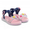 Sandalia Papete Infantil Feminina Manu Coração - Marinho/rosa Bale