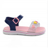 Sandalia Papete Infantil Feminina Manu Coração - Marinho/rosa Bale