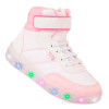 Tenis Infantil Feminino WorldColors Star Led - Kids - Branco/rosa