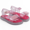 Sandália Papete Infantil Lolipop LED WorldColors Baby - Rosa Gliter