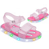 Sandália Papete Infantil Lolipop LED WorldColors Baby - Rosa Gliter