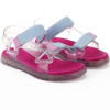 Sandália Papete Infantil Manu LED WorldColors - Transparente/pink New/rosa Bale