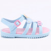 Sandália Infantil WorldColors Drops Kids - Azul Acqua/Rosa