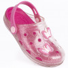 Babuche Infantil Feminino WorldColors Pop Clear Baby - Rosa Gliter/Pink New