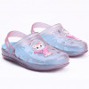 Babuche Infantil Feminino WorldColors Pop Clear Kids - Rosa GliterAzul Acqua 
